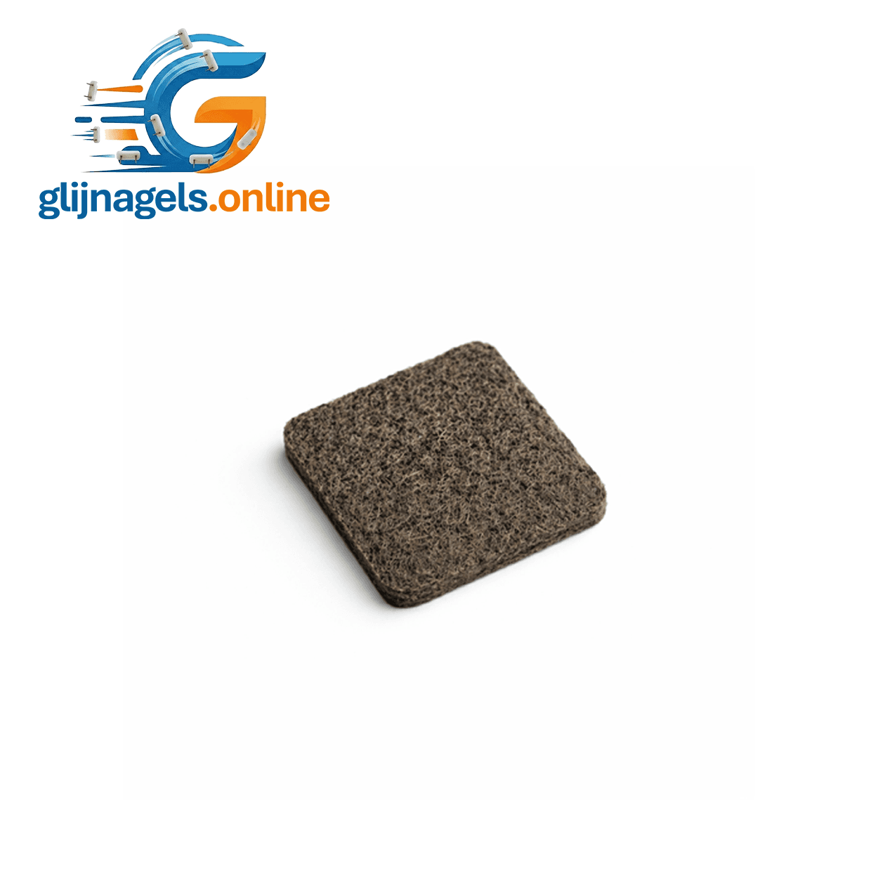 Viltschijfjes 34x34mm - Bruin - Zelfklevend