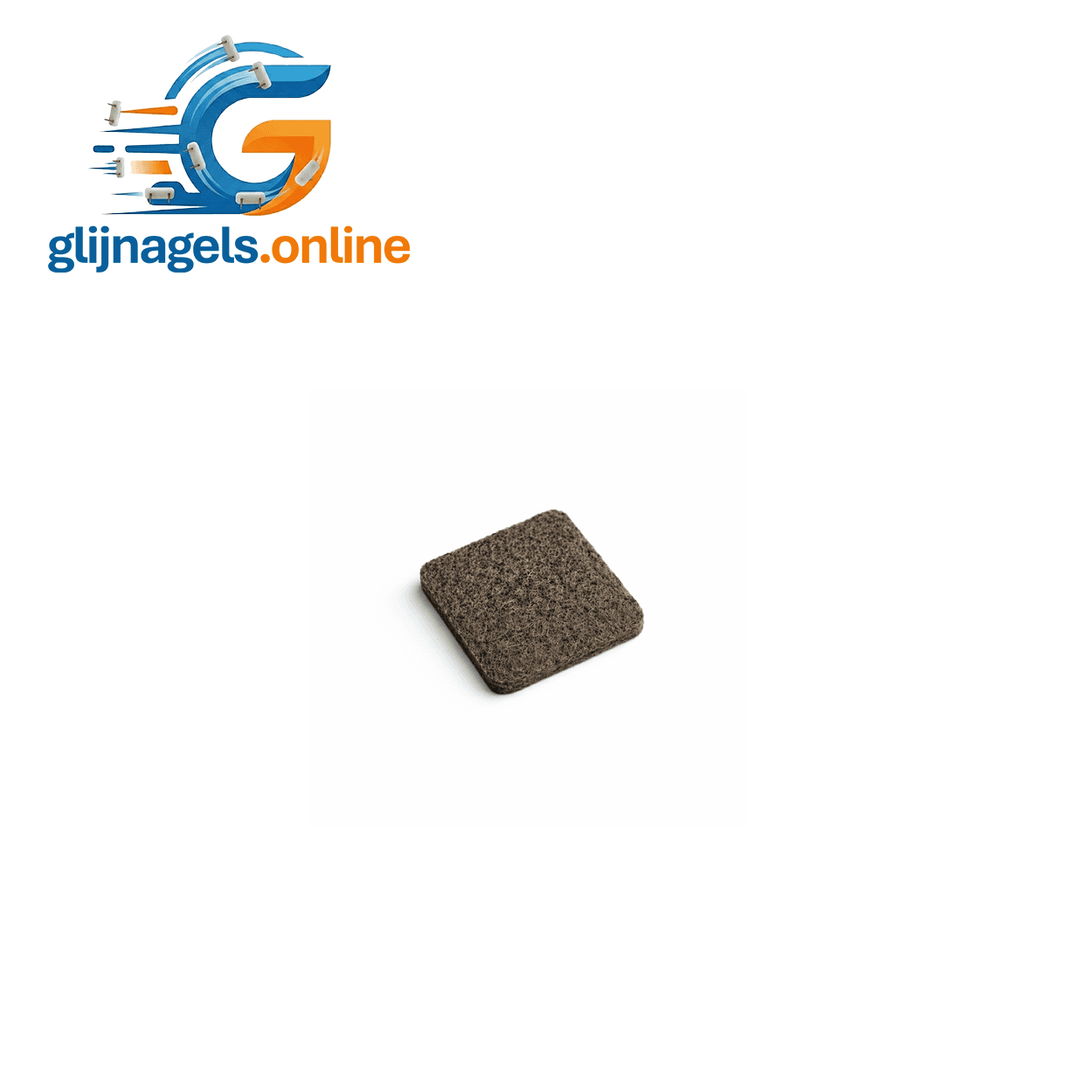 Viltschijfjes 20x20mm - Bruin - Zelfklevend