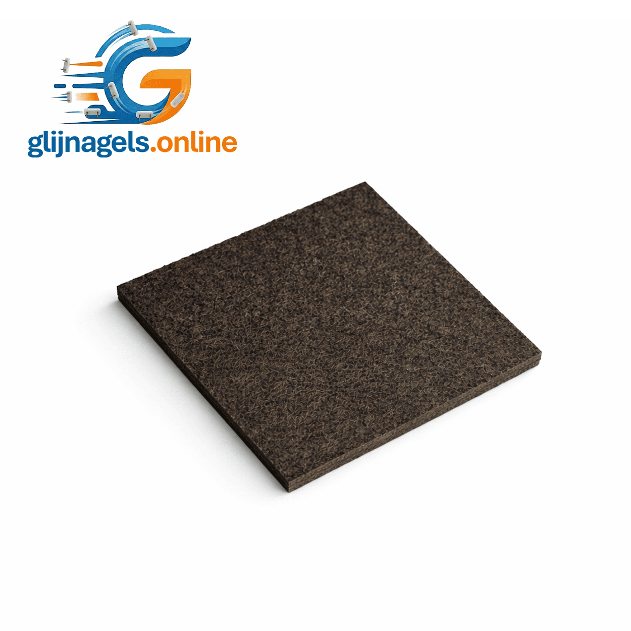 Viltschijfjes 100x100mm - Bruin - Zelfklevend