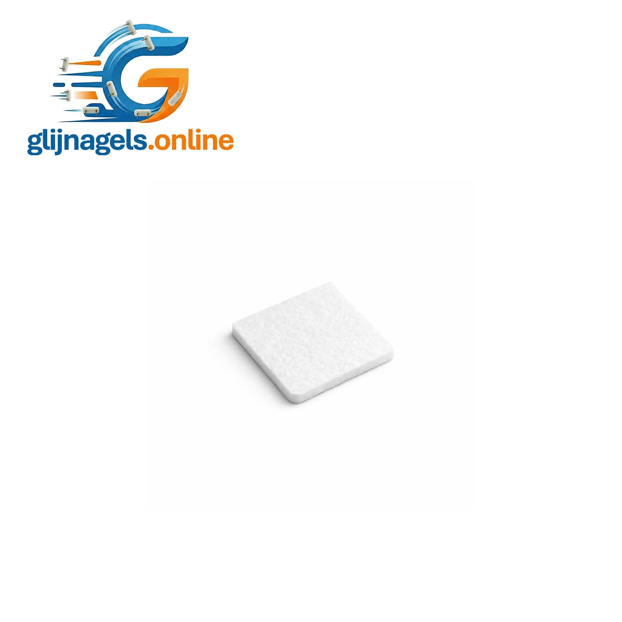 Viltschijfjes 25x25mm - Wit - Zelfklevend