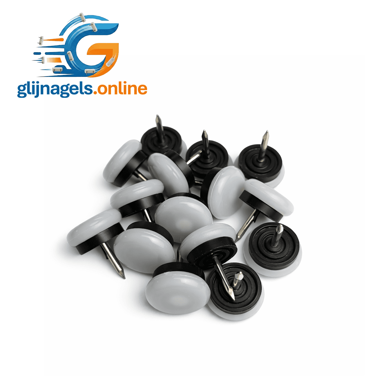 Glijnagel Ø20mm - Kunstof - Naturel - Beweegbare stift