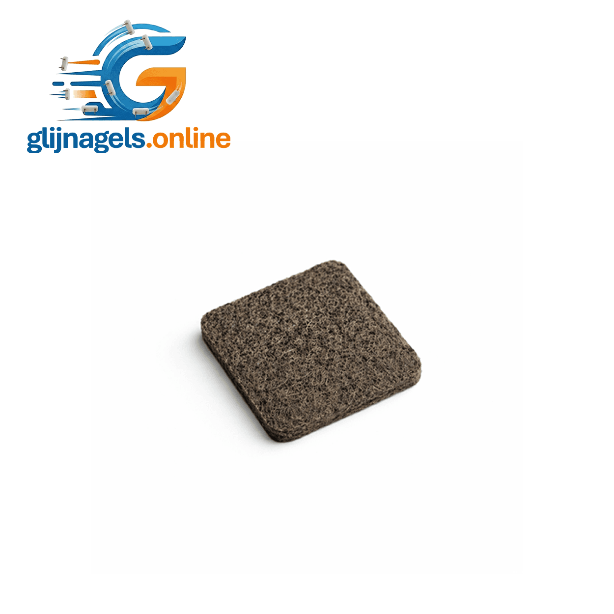 Viltschijfjes 30x30mm - Bruin - Zelfklevend