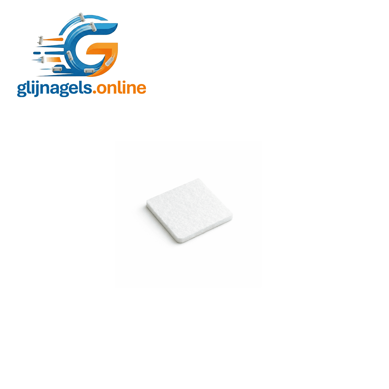 Viltschijfjes 20x20mm - Wit - Zelfklevend
