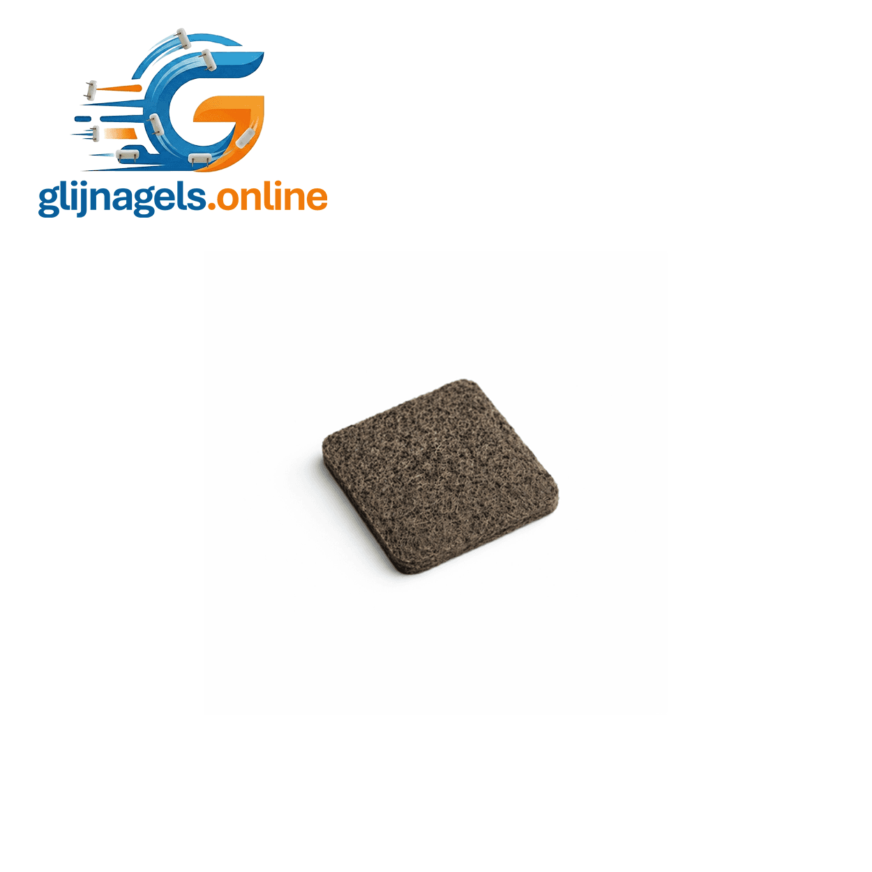 Viltschijfjes 25x25mm - Bruin - Zelfklevend