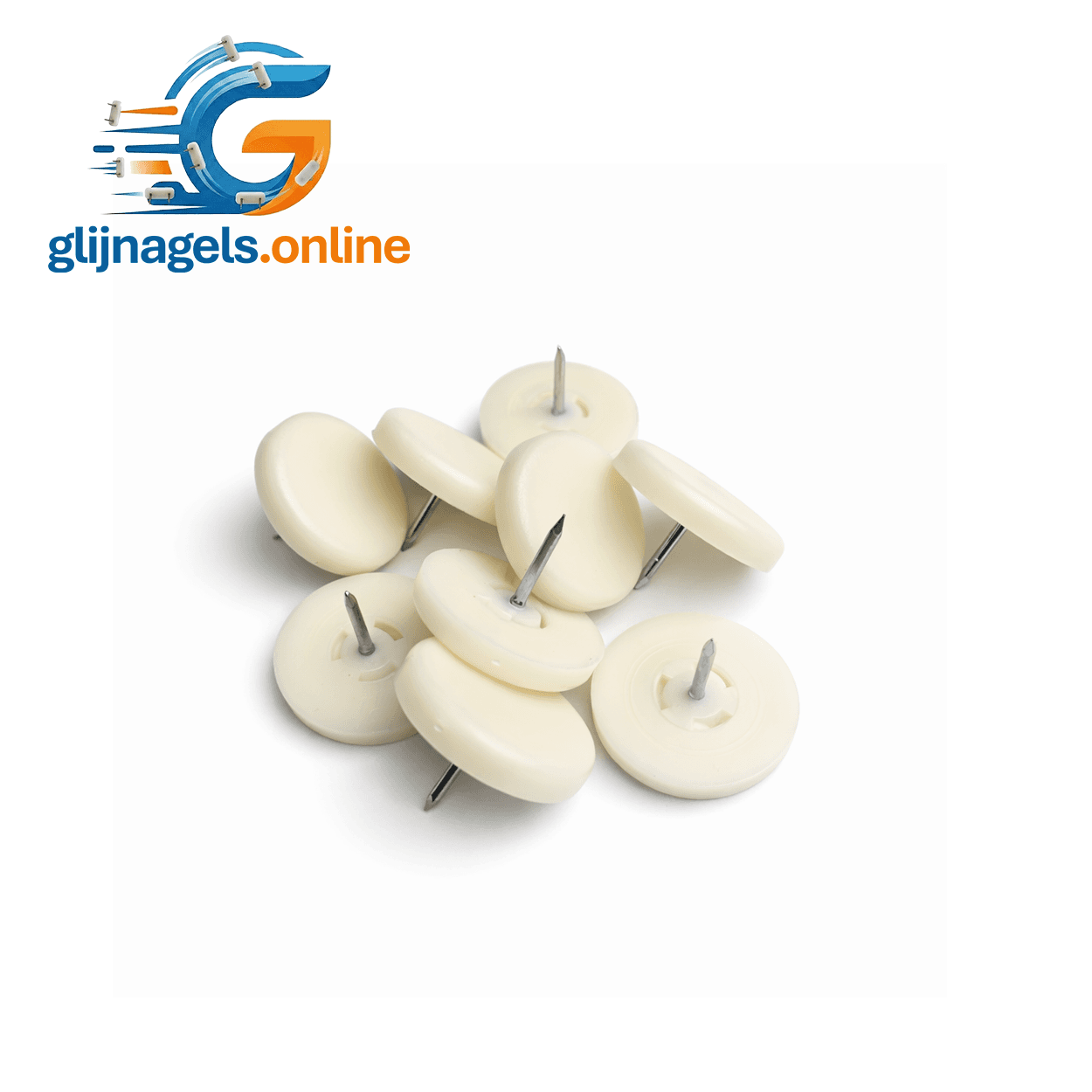 Glijnagel Ø30mm - Kunstof - Naturel - Enkele nagel