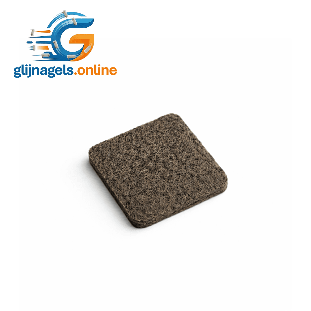 Viltschijfjes 50x50mm - Bruin - Zelfklevend